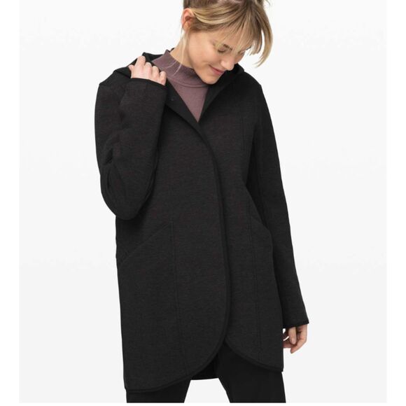 lululemon athletica Jackets & Blazers - Lululemon Urban Horizons Jacket Relaxed Fit in Heathered Core Black Fit 8-10